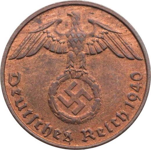 Rewers monety - 2 reichspfennig 1940 D "Typ 1936-1940" - cena  monety - Niemcy, III Rzesza