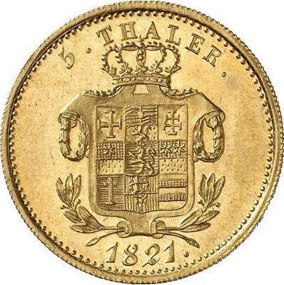 Reverse 5 Thaler 1821 - Gold Coin Value - Hesse-Cassel, William II