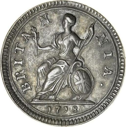 Rewers monety - 1 farthing 1718 - cena srebrnej monety - Wielka Brytania, Jerzy I