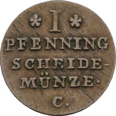 Rewers monety - 1 fenig 1818 C - cena  monety - Hanower, Jerzy III