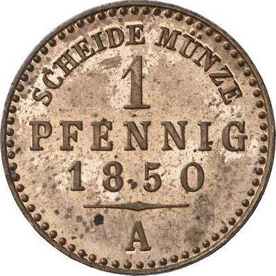 Reverse 1 Pfennig 1850 A -  Coin Value - Reuss-Schleiz, Heinrich LXII