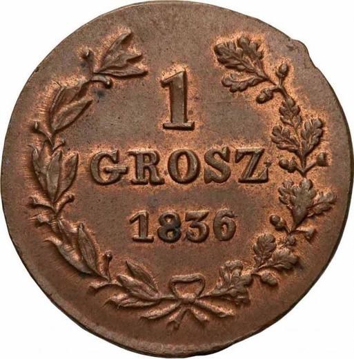 Reverse 1 Grosz 1836 MW -  Coin Value - Poland, Russian protectorate