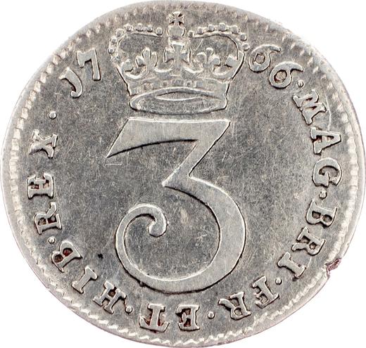 Reverse Threepence 1766 - Silver Coin Value - United Kingdom, George III
