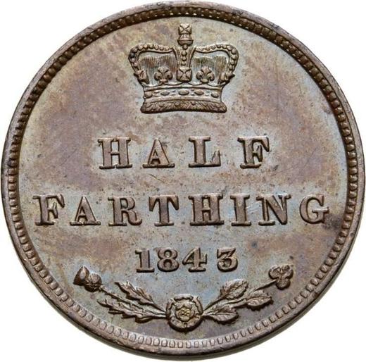 Reverse Half Farthing 1843 - Coin Value - United Kingdom, Victoria