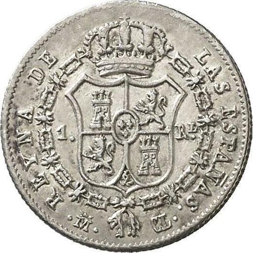 Reverse 1 Real 1842 M CL - Silver Coin Value - Spain, Isabella II