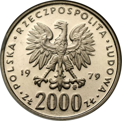 Awers monety - Próba 2000 złotych 1979 MW "Mieszko I" Nikiel - cena  monety - Polska, PRL