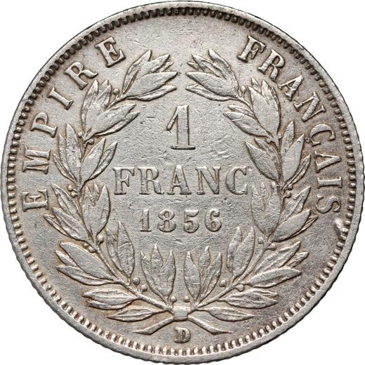 Reverse 1 Franc 1856 D "Type 1853-1863" - Silver Coin Value - France, Napoleon III