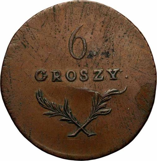 Reverse 6 Groszy 1813 "Zamosc" Without legend - Coin Value - Poland, Duchy of Warsaw