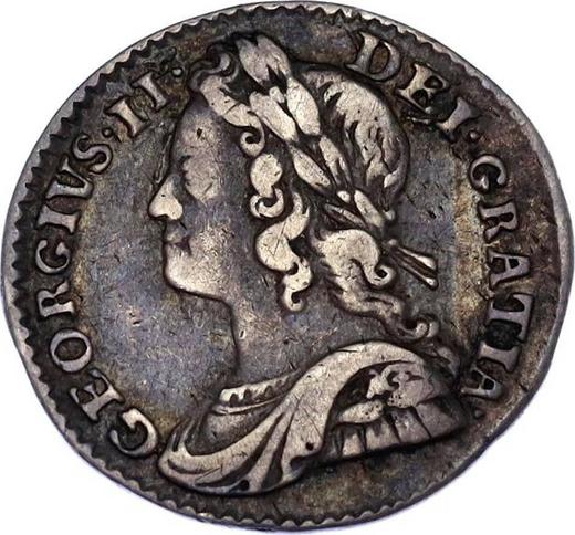 Anverso 2 peniques 1740 - valor de la moneda de plata - Gran Bretaña, Jorge II