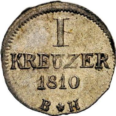 Reverse Kreuzer 1810 BH - Silver Coin Value - Frankfurt, Karl Theodor von Dalberg