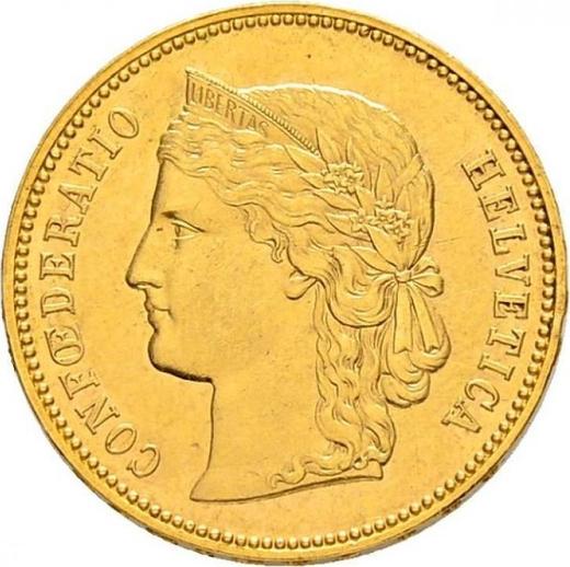 Obverse 20 Francs 1887 B - Gold Coin Value - Switzerland, Confederation