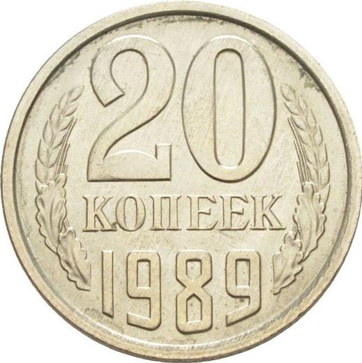 Reverse 20 Kopeks 1989 -  Coin Value - Russia, Soviet Union - USSR