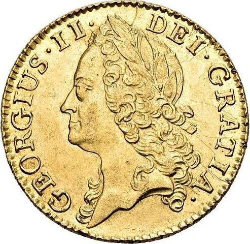 Obverse Guinea 1745 "Intermediate Head" - Gold Coin Value - United Kingdom, George II