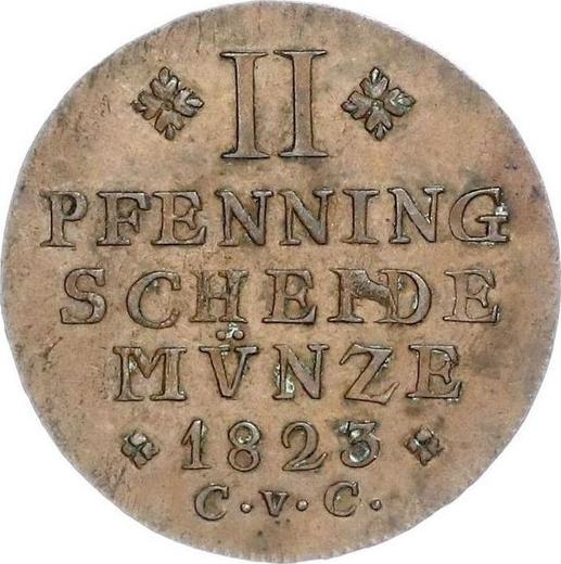 Reverse 2 Pfennig 1823 CvC -  Coin Value - Brunswick-Wolfenbüttel, Charles II