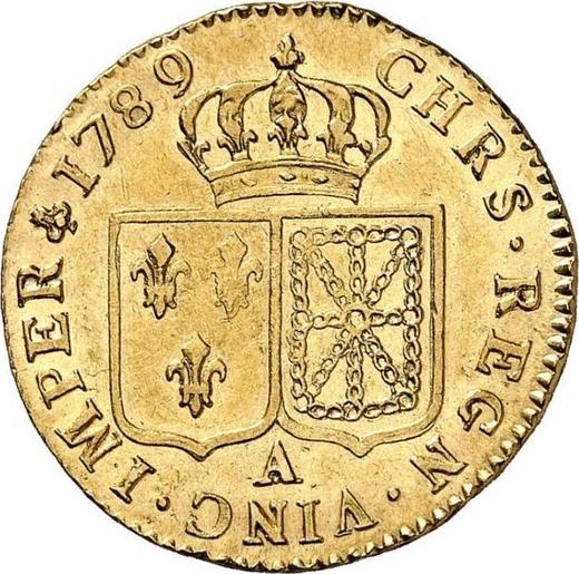 Reverse Louis d'Or 1789 A - Gold Coin Value - France, Louis XVI