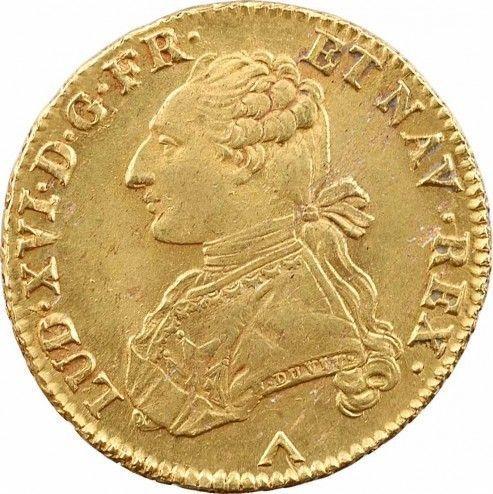 Obverse Double Louis d'Or 1776 W - Gold Coin Value - France, Louis XVI