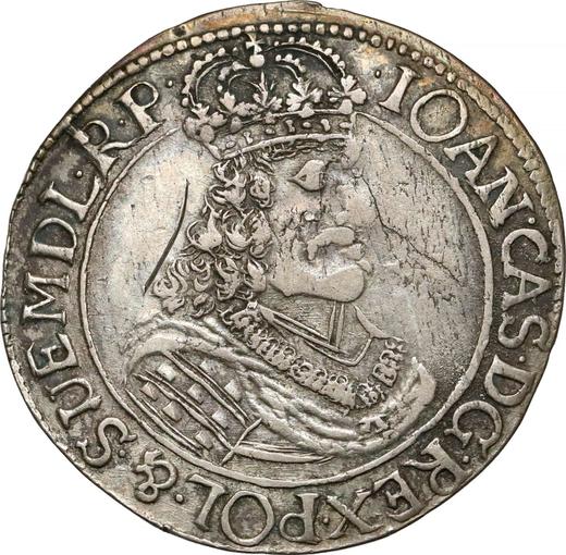 Obverse Ort (18 Groszy) 1666 HDL "Torun" - Silver Coin Value - Poland, John II Casimir