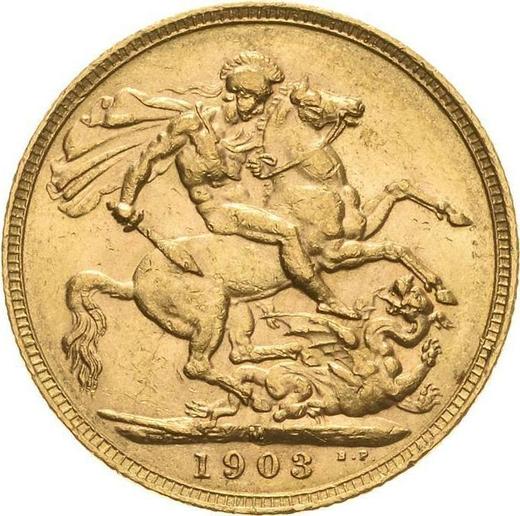 Reverse Sovereign 1903 M - Gold Coin Value - Australia, Edward VII