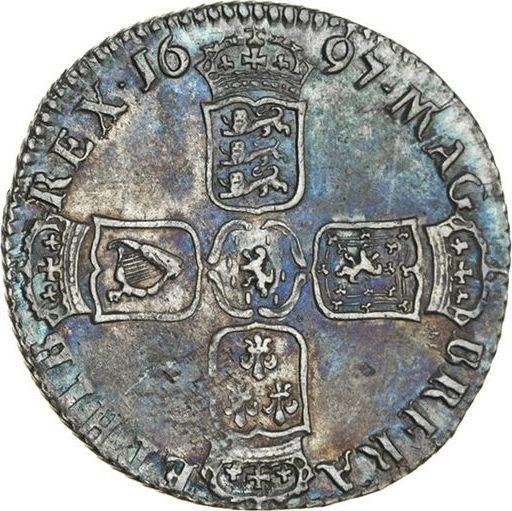 Reverse Shilling 1697 E "Third laureate bust" - Silver Coin Value - United Kingdom, William III