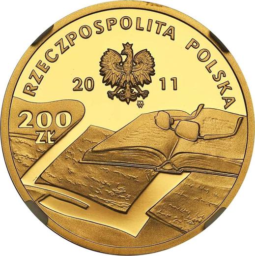 Avers 200 Zlotych 2011 MW RK "Czesław Miłosz" - Goldmünze Wert - Polen, III Republik Polen nach Stückelung