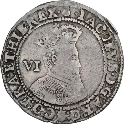 Obverse Sixpence 1604 "Second bust" - Silver Coin Value - United Kingdom, James I