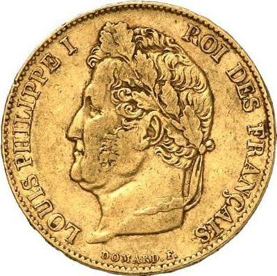 Obverse 20 Francs 1835 A "Type 1832-1848" - Gold Coin Value - France, Louis Philippe I