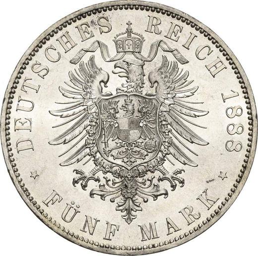 Reverse 5 Mark 1888 A "Prussia" - Silver Coin Value - Germany, German Empire