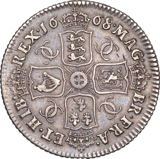 Revers 1 Schilling 1668 "Zweite Lorbeerbüste" - Silbermünze Wert - Großbritannien, Karl II