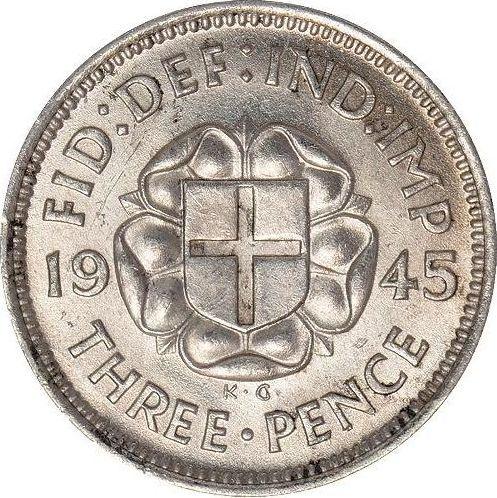 Reverse Threepence 1945 HP "Type 1937-1945" - Silver Coin Value - United Kingdom, George VI