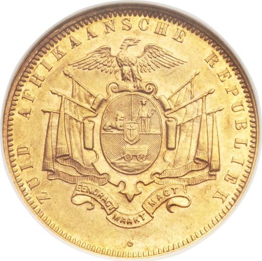 Reverse Pond (Transvaal) 1874 Coarse beard - Gold Coin Value - RSA, Transvaal Republic
