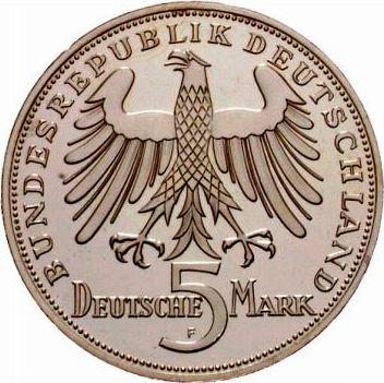 Revers 5 Mark 1955 F "Schiller" - Silbermünze Wert - Deutschland, BRD