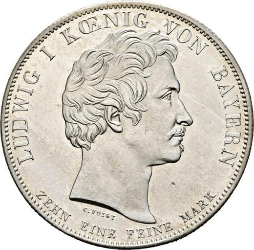 Obverse Thaler 1835 "Customs Union" - Silver Coin Value - Bavaria, Ludwig I