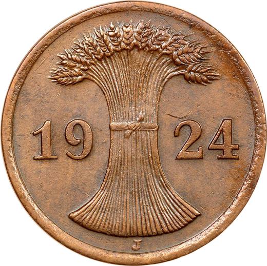 Revers 2 Rentenpfennig 1924 J - Münze Wert - Deutschland, Weimarer Republik
