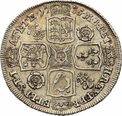 Rewers monety - 1 szeląg 1735 "Portret w młodych latach" - cena srebrnej monety - Wielka Brytania, Jerzy II