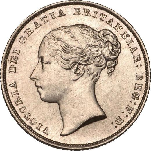 Anverso 1 chelín 1853 - valor de la moneda de plata - Gran Bretaña, Victoria