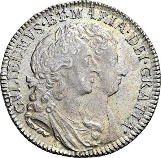 Obverse Shilling 1693 - Silver Coin Value - United Kingdom, William III and Mary II