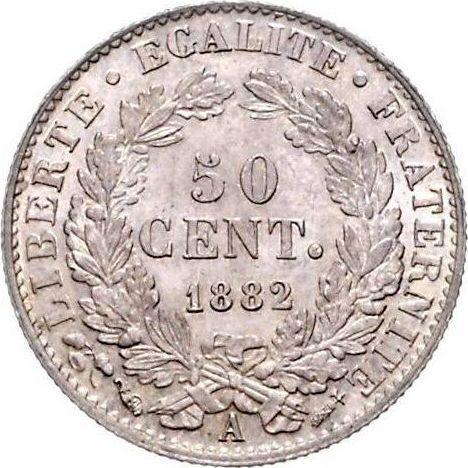Reverse 50 Centimes 1882 A "Type 1871-1895" - Silver Coin Value - France, Third Republic