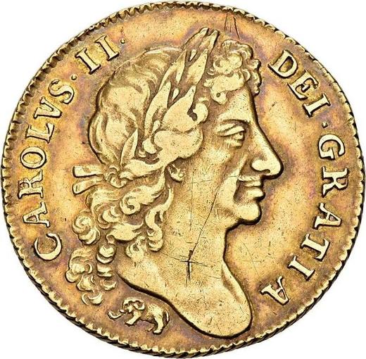 Obverse Guinea 1678 "Fourth laureate bust" Elephant - Gold Coin Value - United Kingdom, Charles II