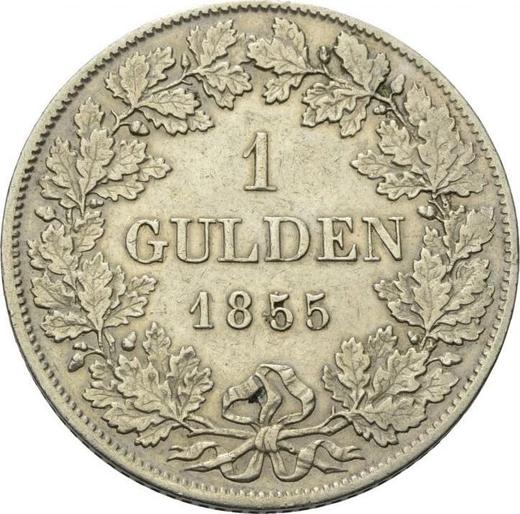 Reverse Gulden 1855 "Type 1840-1855" - Silver Coin Value - Nassau, Adolphe