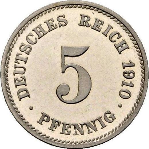 Obverse 5 Pfennig 1910 G "Type 1890-1915" - Coin Value - Germany, German Empire