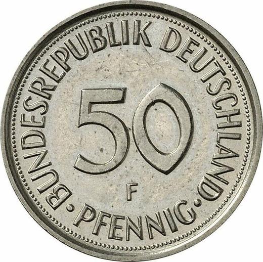 Obverse 50 Pfennig 1990 F - Coin Value - Germany, FRG