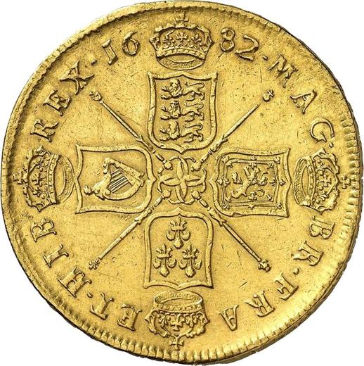 Reverse Five guineas 1682 "Second laureate bust" - Gold Coin Value - United Kingdom, Charles II