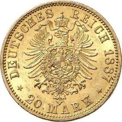 Reverse 20 Mark 1887 A "Prussia" - Gold Coin Value - Germany, German Empire