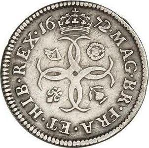 Reverse Fourpence (Groat) 1672 - Silver Coin Value - United Kingdom, Charles II