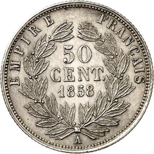 Reverse 50 Centimes 1858 A "Type 1853-1863" - Silver Coin Value - France, Napoleon III