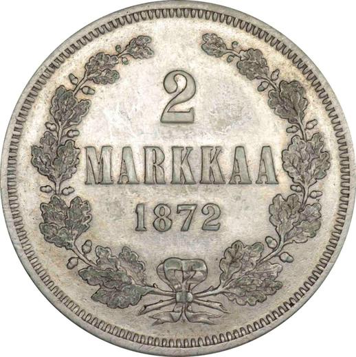 Reverse 2 Mark 1872 S - Silver Coin Value - Finland, Grand Duchy