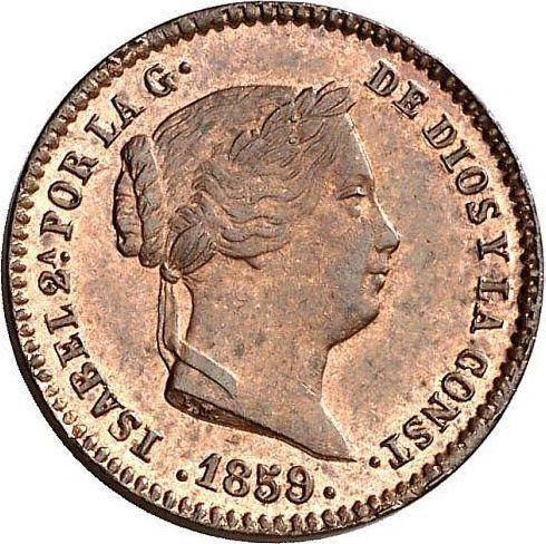 Obverse 5 Céntimos de real 1859 -  Coin Value - Spain, Isabella II