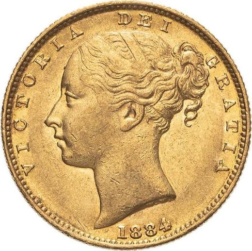 Obverse Sovereign 1884 S WW "Coat of arms" - Gold Coin Value - Australia, Victoria