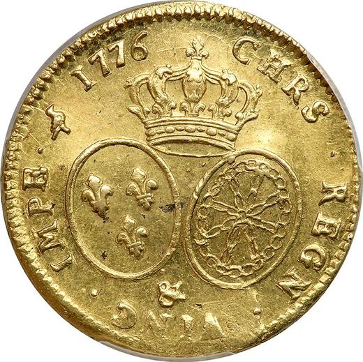 Reverse Double Louis d'Or 1776 & - Gold Coin Value - France, Louis XVI