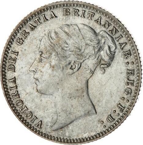 Avers 6 Pence 1876 - Silbermünze Wert - Großbritannien, Victoria